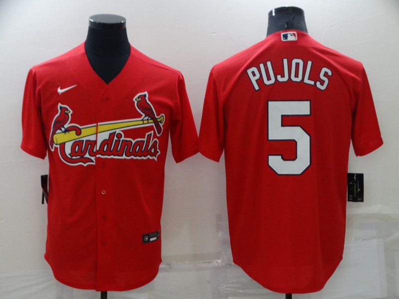 Men St.Louis Cardinals 5 Pujols Red Game Nike 2022 MLB Jersey